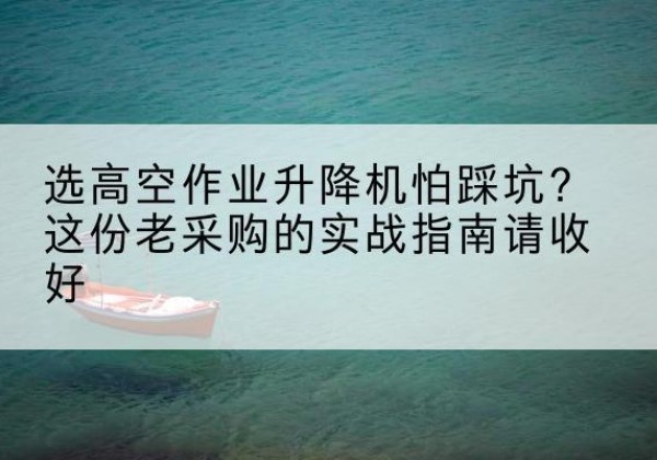 内蒙古高空作业升降机厂家推荐-选高空作业升降机怕踩坑？这份老采购的实战指南请收好